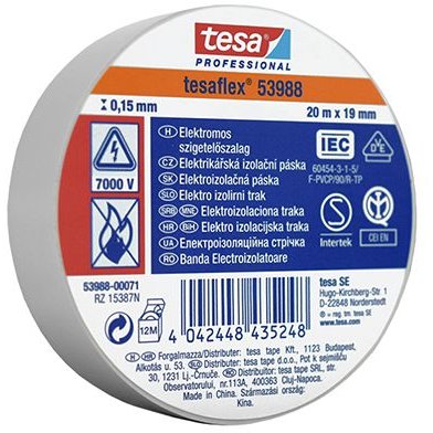 BANDA IZOLATOARE TESAFLEX 20M ALB 10 BUC