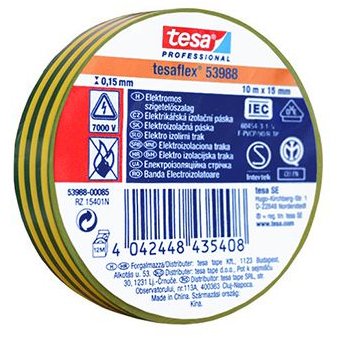 BANDA IZOLATOARE TESAFLEX 10M GALBEN/VERDE 10
