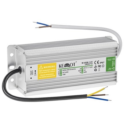 ALIMENTATOR BANDA LED 60W 12V 5A IP67
