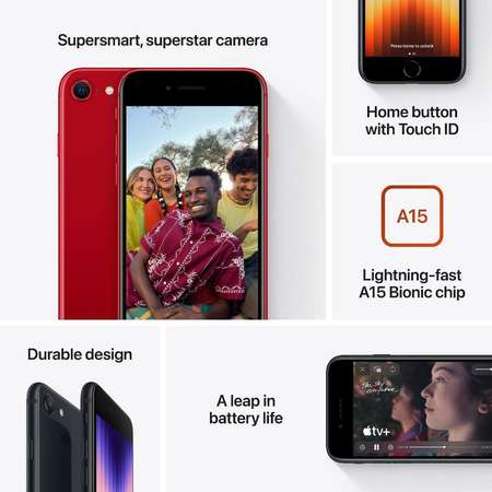 Telefon mobil Apple iPhone SE3 64GB Dual Sim Starlight ITGalaxy.ro