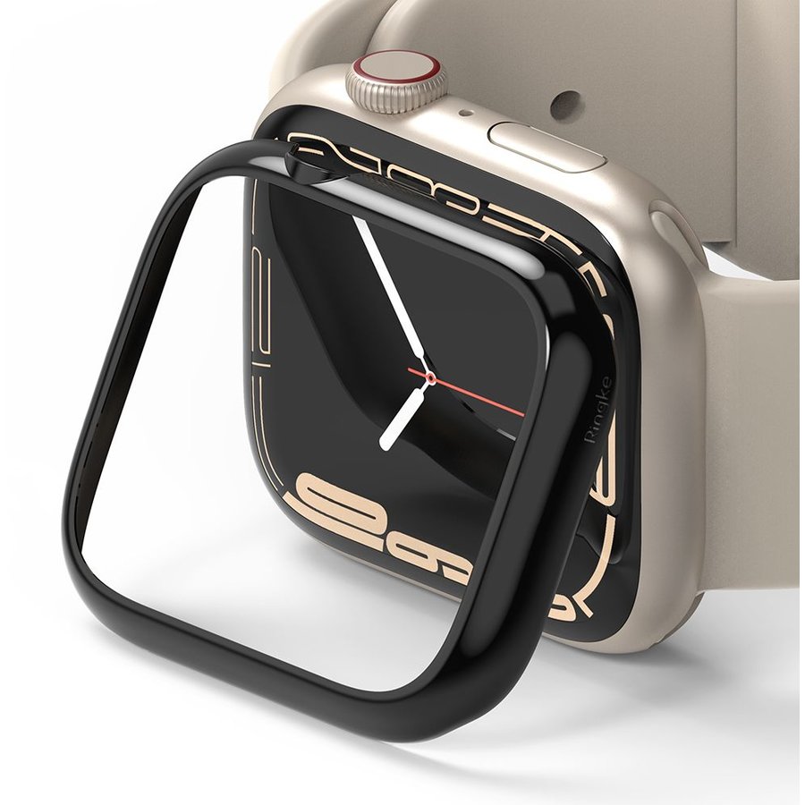 Rama ornamentala inox compatibila cu Apple Watch 7 45mm Black