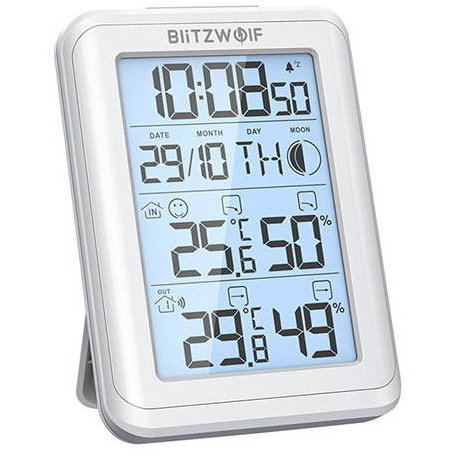 Statie meteo smart BW-TM01 Wireless Raza 30m Alb