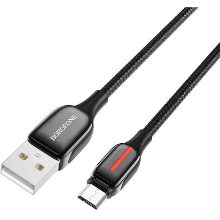 Cablu de date Borofone BU14 Heroic USB la MicroUSB 1.2m Black
