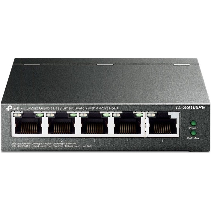 Switch TL-SG100 Desktop Gigabit Smart 5x RJ-45 65W PoE+