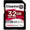 Card Kingston Canvas React Plus R300/W260 SDHC 32GB UHS-II U3 Class 10