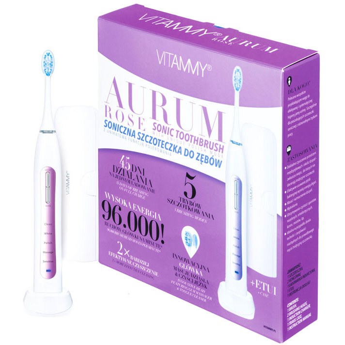 Periuta de dinți electrica Vitammy Aurum Rose 96000 vibrații/min