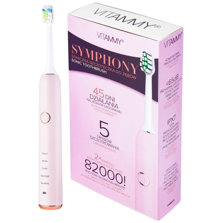 Periuta de dinți electrica Vitammy Symphony 82000 vibrații/min Roz