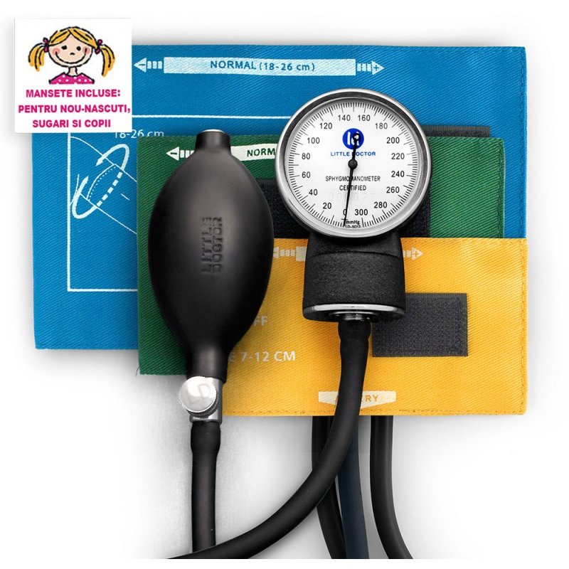 Tensiometru mecanic pentru copii și nou-nascuti Little Doctor LD 80 fără stetoscop