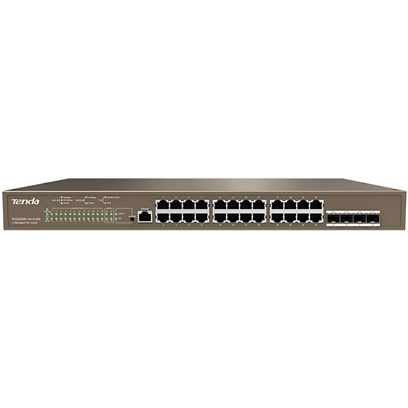 Switch TEG5328P-24-410W Full Managed Layer 3 POE Rackmount 24 porturi Gigabit 4 porturi Gigabit SFP 