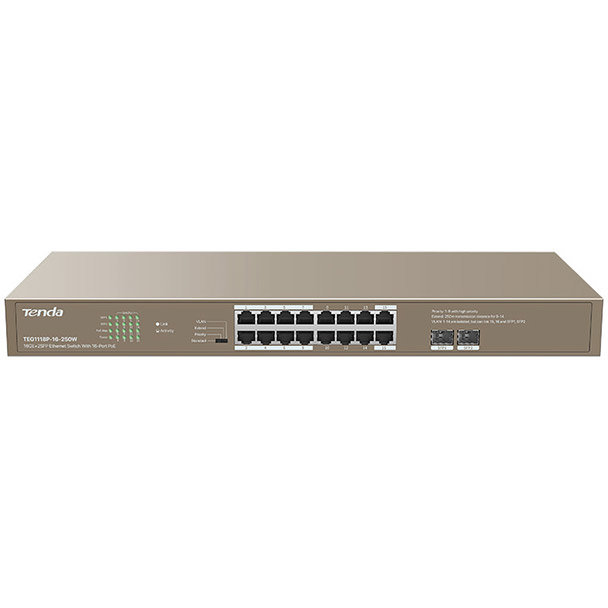 Switch TEG1118P-16-250W POE 2x Gigabit SFP 16x Gigabit PoE 230W