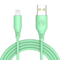 Cablu silicon Tellur USB la Lightning 3A 1m Verde