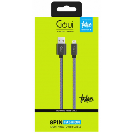 Cablu de date si Incarcare Goui G-8PINFASHIONJB Fashion USB la Lightning 1m Bleumarin