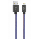 Cablu de date si Incarcare Goui G-8PINFASHIONJB Fashion USB la Lightning 1m Bleumarin