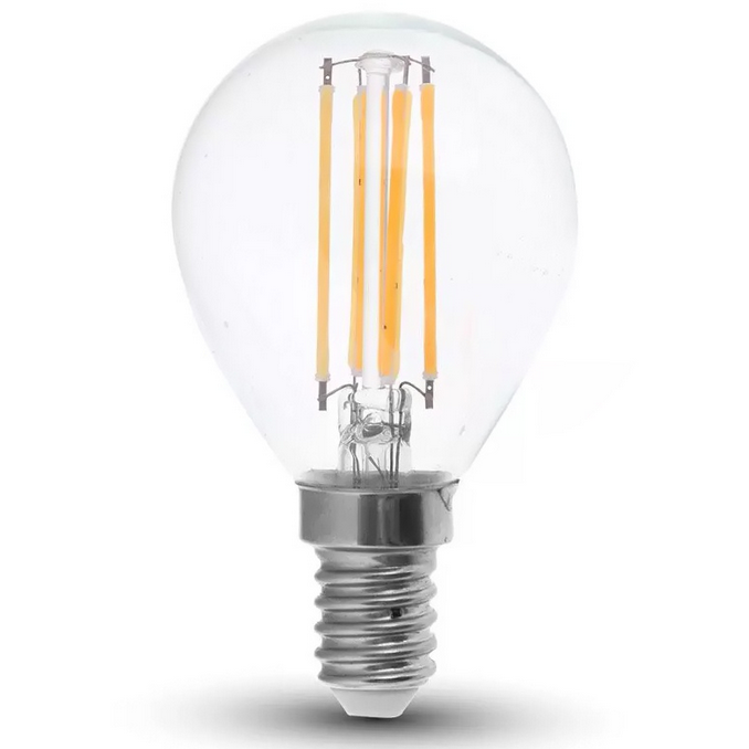 Bec cu filament LED SKU-2846 E14 P45 6W 4000K lumina alba neutra