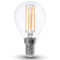 Bec cu filament LED V-Tac SKU-2847 E14 P45 6W 6400K lumina alba rece