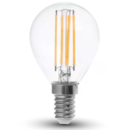 Bec cu filament LED V-Tac SKU-2847 E14 P45 6W 6400K lumina alba rece
