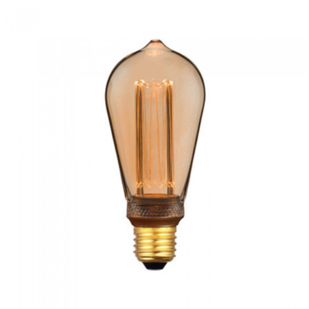 Bec LED cu filament V-Tac SKU-7474 Model Edison Amber Glass ST64 E27 4W 1800K lumina alba calda