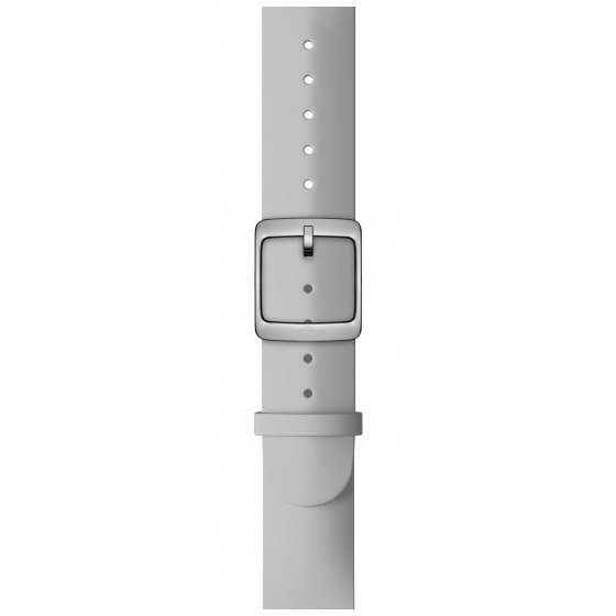 Curea smartwatch Silicone Wristband 18mm w Silver buckle pentru Scanwatch 38mm, Steel HR 36mm, Withings Move, Move ECG Steel Grey