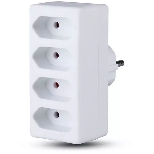 Adaptor priza V-Tac 8785 4 prize 2.5A max Alb — imaginea 2