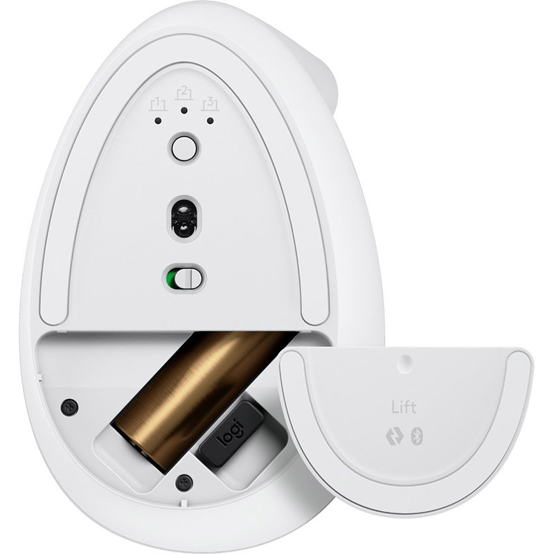 Mouse Logitech Lift Vertical Ergonomic Off White Pale Grey — imaginea 5