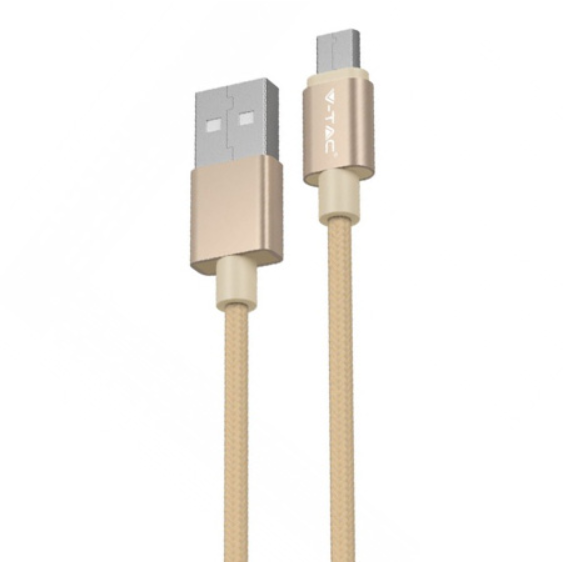 Cablu de date 8490 Platinum Edition microUSB 1m Auriu