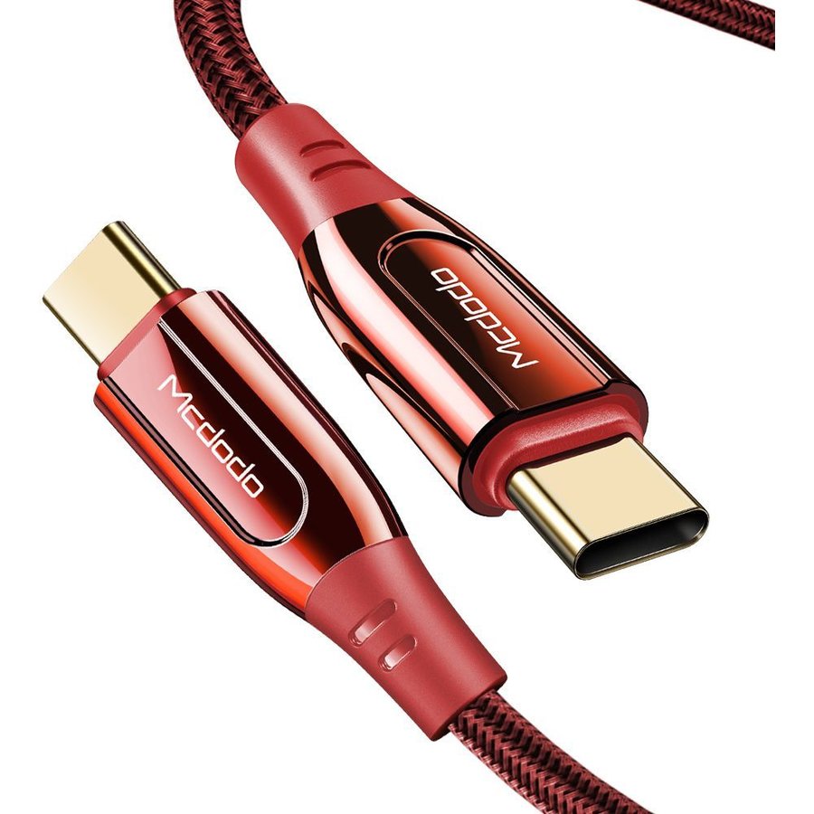 Cablu de date Super Charge Type-C la Type-C 1.2m 100W Rosu