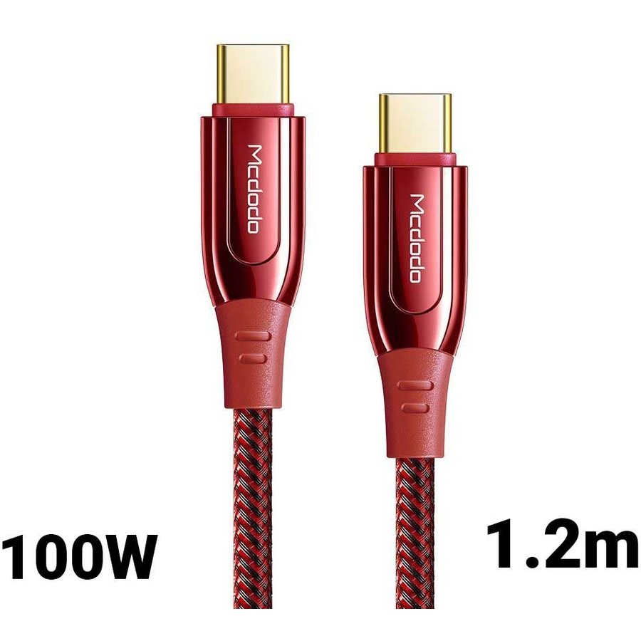 Cablu de date Mcdodo Super Charge Type-C la Type-C 1.2m 100W Negru — imaginea 6