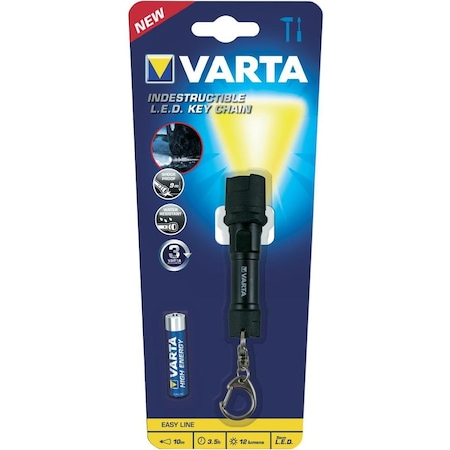 Lanterna Varta Breloc 12 Lm Neagră