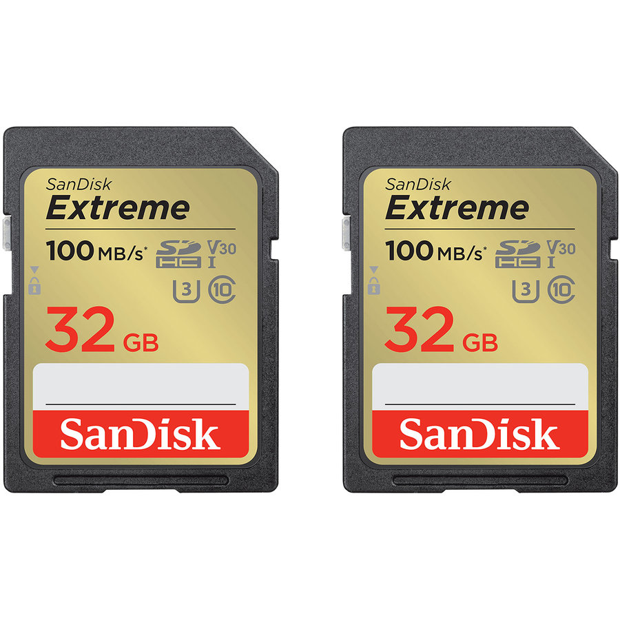 Card Extreme R100/W60 SDHC 32GB UHS-I U3 Clasa 10  2 pack