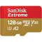 Card Sandisk Extreme R190/W90 microSDXC 128GB UHS-I U3 A2 Class 10 cu adaptor SD