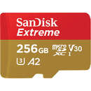 Card Sandisk Extreme R190/W130 microSDXC 256GB UHS-I U3 A2 Clasa 10
