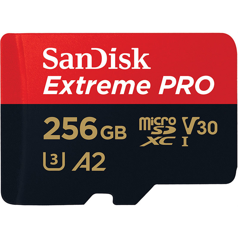 Card Extreme PRO R200/W140 microSDXC 256GB UHS-I U3 A2 Clasa 10 cu adaptor SD