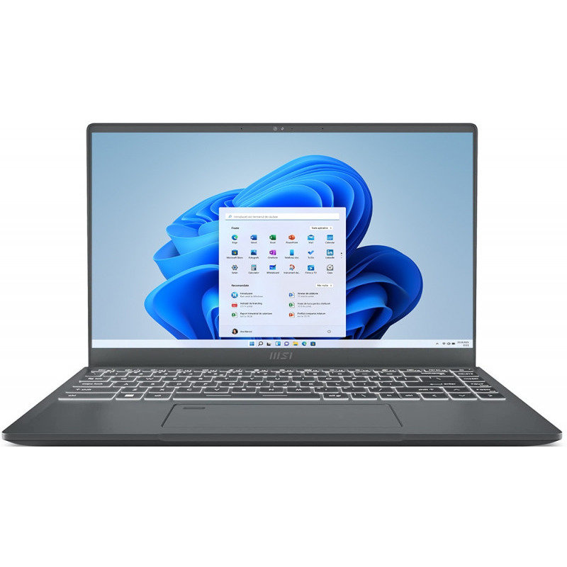 Laptop Prestige 14Evo A12M-234RO 14 inch FHD Intel Core i5-1240P 16GB DDR4 512GB SSD Windows 11 Home Carbon Gray