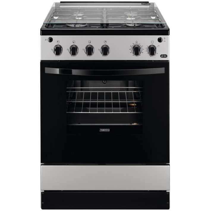 Aragaz ZCG612H1SA Gaz 4 arzatoare 60cm Silver