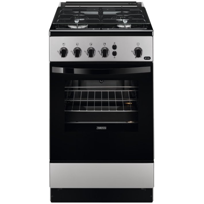 Aragaz ZCG510U1SA Gaz 4 arzatoare 50cm Silver