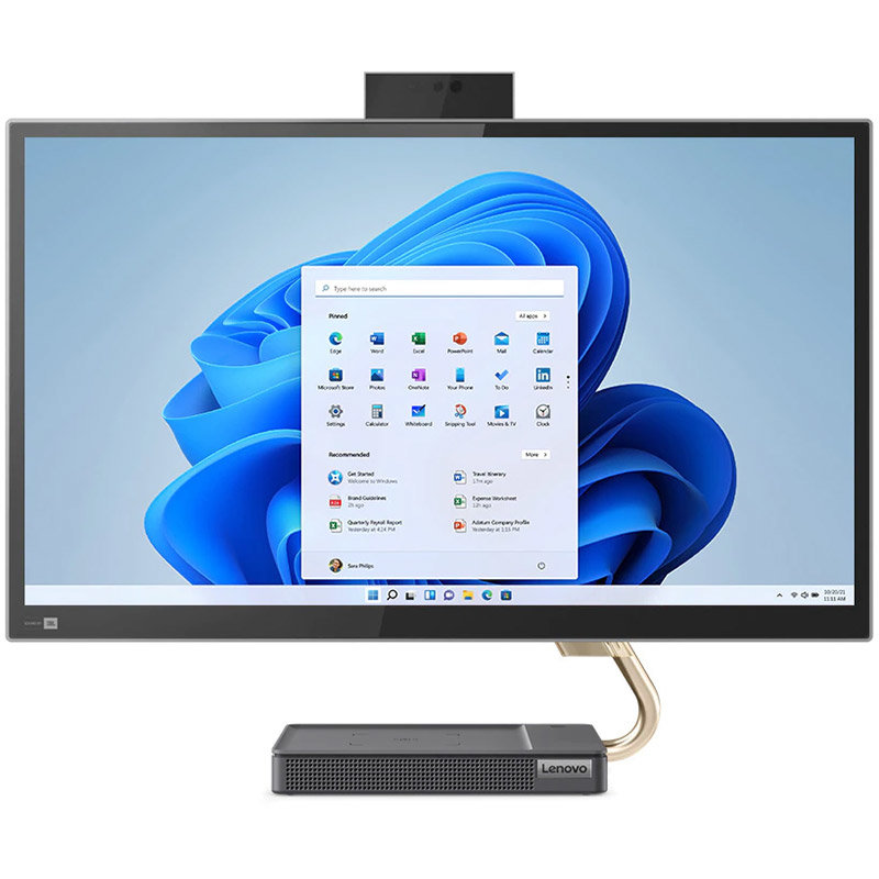 Sistem All in One IdeaCentre AIO 5 27IOB6 27 inch QHD Intel Core i5-11400T 16GB DDR4 1TB SSD nVidia GeForce RTX 3050 4GB Windows 11 Home Stormy Grey