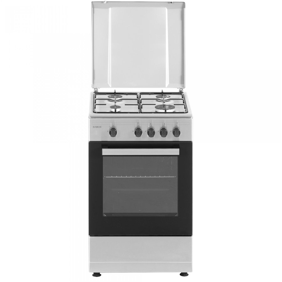 Aragaz SM450BXS Gaz 4 Arzatoare Capacitate Cuptor 49L Inox