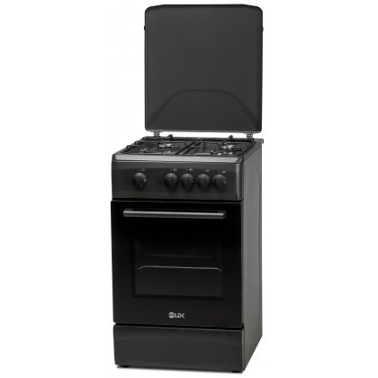 Aragaz 5060 MAT BLACK RMV LPG 4 arzatoare Capac metalic Siguranta Negru
