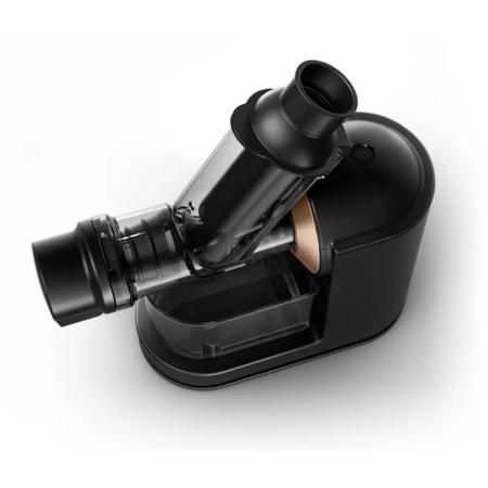 Storcator Fructe si Legume prin Presare la Rece Philips HR1888/70  Viva Collection 150W Capacitate Vas 1L Recipient Pulpa 0.75L Tub Alimentare 70mm Negru/Auriu