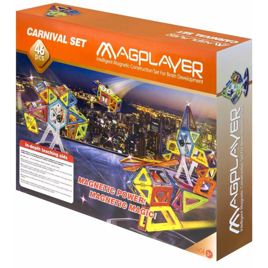 Joc de constructie magnetic 46 piese