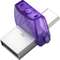 Memorie USB Kingston DataTraveler microDuo 3C G3 64GB USB-C 3.0 USB-A 3.0 Purple