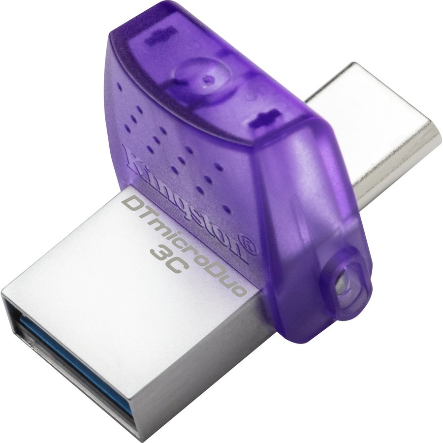 Memorie USB Kingston DataTraveler microDuo 3C G3 64GB USB-C 3.0 USB-A 3.0 Purple — imaginea 5