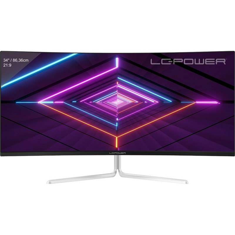 Monitor LED Gaming Curbat LC-M34-UWQHD-100-C-V3 UWQHD VA 6ms 100Hz White