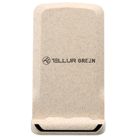 Incarcator Wireless Tellur Green certificat Qi 15W Pliabil Crem