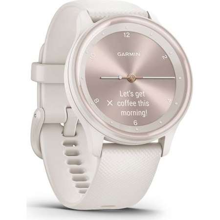 【GARMIN】 VIVOMOVESPORT Peach / Ivory Smartwatch Garmin Vivomove Sport Ivory Peach Gold ITGalaxy.ro