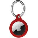 AirTag Secure Silicone Key Clip Red