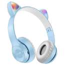 Bluetooth Over-Ear Cat's Ears Wireless Light Blue