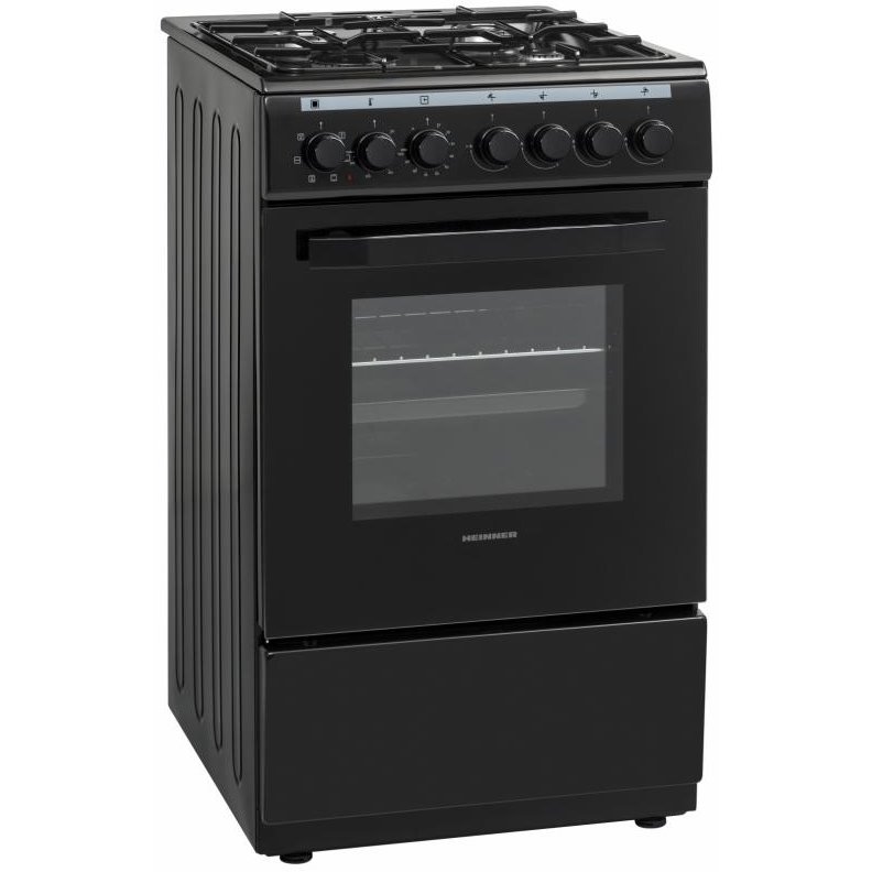 Aragaz HFSC-V60LITGC-BK Mixt 4 arzatoare Black
