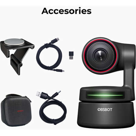 Camera Web Obsbot Tiny 4K AI-Powered PTZ Negru ITGalaxy.ro
