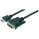 HDMI To DVI-D 18+1 Cable 3m Negru